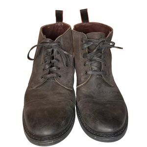 Allen Edmonds "PATTON" Cap-Toe Boots w/ DAINITE RUBBER SOLES Size 10 Dark Gray